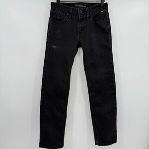 Guess Jeans Men 30 Black Faded Lincoln Slim Straight Denim Grunge 90s Y2K Rock